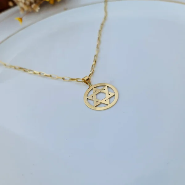 Pingente estrela de DAVI em ouro18